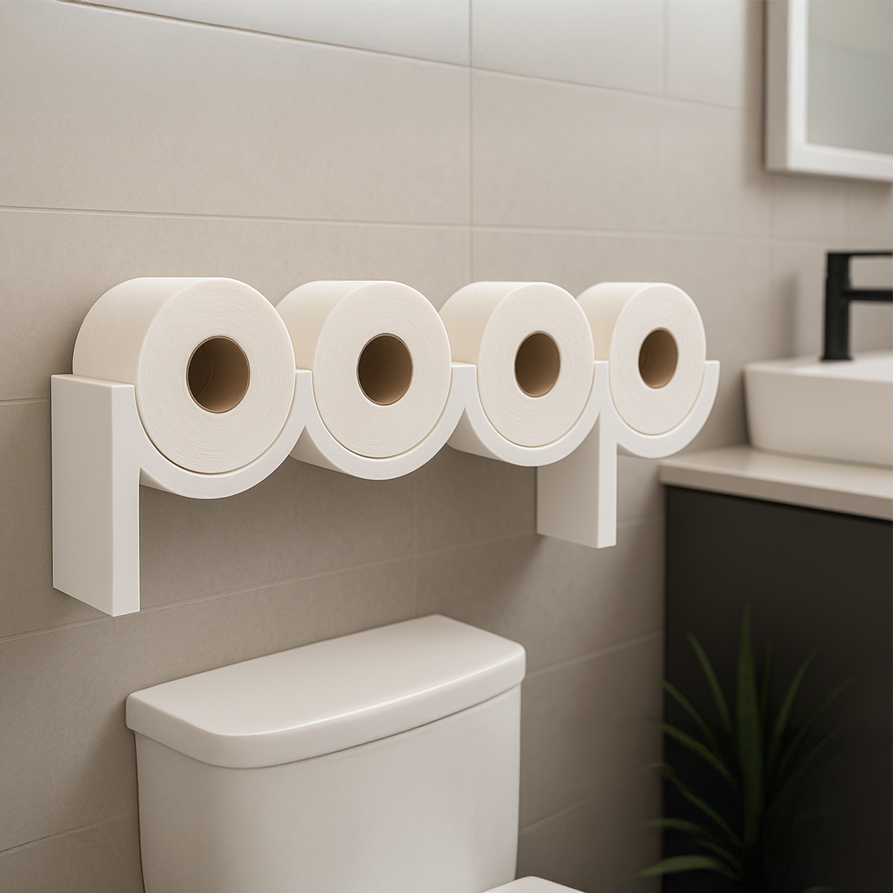 POOP toilet paper holder product photo